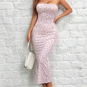 Strapless Flower Dress